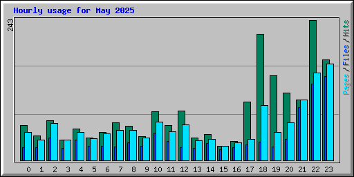 Hourly usage for May 2025